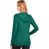 imageMAGCOMSEN Womens UPF 50 Sun Protection Jacket Long Sleeve Zip Up Cooling Lightweight Hoodie Hiking ShirtEmerald Green