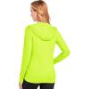 imageMAGCOMSEN Womens UPF 50 Sun Protection Jacket Long Sleeve Zip Up Cooling Lightweight Hoodie Hiking ShirtFluorescent Green
