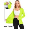 imageMAGCOMSEN Womens UPF 50 Sun Protection Jacket Long Sleeve Zip Up Cooling Lightweight Hoodie Hiking ShirtFluorescent Green