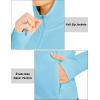 imageMAGCOMSEN Womens UPF 50 Sun Protection Jacket Long Sleeve Zip Up Cooling Lightweight Hoodie Hiking ShirtLight Blue
