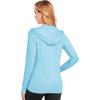 imageMAGCOMSEN Womens UPF 50 Sun Protection Jacket Long Sleeve Zip Up Cooling Lightweight Hoodie Hiking ShirtLight Blue