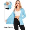 imageMAGCOMSEN Womens UPF 50 Sun Protection Jacket Long Sleeve Zip Up Cooling Lightweight Hoodie Hiking ShirtLight Blue