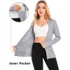 imageMAGCOMSEN Womens UPF 50 Sun Protection Jacket Long Sleeve Zip Up Cooling Lightweight Hoodie Hiking ShirtLight Grey