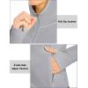 imageMAGCOMSEN Womens UPF 50 Sun Protection Jacket Long Sleeve Zip Up Cooling Lightweight Hoodie Hiking ShirtLight Grey