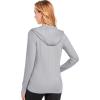 imageMAGCOMSEN Womens UPF 50 Sun Protection Jacket Long Sleeve Zip Up Cooling Lightweight Hoodie Hiking ShirtLight Grey