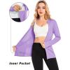 imageMAGCOMSEN Womens UPF 50 Sun Protection Jacket Long Sleeve Zip Up Cooling Lightweight Hoodie Hiking ShirtLight Purple