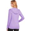 imageMAGCOMSEN Womens UPF 50 Sun Protection Jacket Long Sleeve Zip Up Cooling Lightweight Hoodie Hiking ShirtLight Purple
