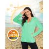 imageMAGCOMSEN Womens UPF 50 Sun Protection Jacket Long Sleeve Zip Up Cooling Lightweight Hoodie Hiking ShirtMint Green