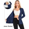 imageMAGCOMSEN Womens UPF 50 Sun Protection Jacket Long Sleeve Zip Up Cooling Lightweight Hoodie Hiking ShirtNavy