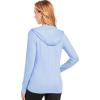 imageMAGCOMSEN Womens UPF 50 Sun Protection Jacket Long Sleeve Zip Up Cooling Lightweight Hoodie Hiking ShirtPale Blue