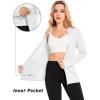 imageMAGCOMSEN Womens UPF 50 Sun Protection Jacket Long Sleeve Zip Up Cooling Lightweight Hoodie Hiking ShirtWhite