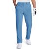 imageMAGCOMSEN Mens Golf Pants Stretch Dress Pants Quick Dry Water Resistant Lightweight Flat Front Work Pants Moisture WickingLight Blue