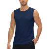 imageMAGCOMSEN Mens UPF 50 Tank Tops Quick Dry Workout Gym Sleeveless Muscle Shirts Summer Beach Swim ShirtNavy
