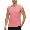 imageMAGCOMSEN Mens UPF 50 Tank Tops Quick Dry Workout Gym Sleeveless Muscle Shirts Summer Beach Swim ShirtPink