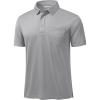 imageMAGCOMSEN Polo Shirts for Men with Pocket Short Sleeve Collared Golf Shirts Quick Dry Pique Performance Athletic SummerLight Gray