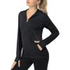 imageMAGCOMSEN Womens UPF 50 Sun Protection Jacket Long Sleeve Zip Up Cooling Lightweight Hoodie Hiking ShirtBlack