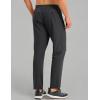 imageMAGCOMSEN Mens Lightweight Hiking Pants Quick Dry Running Pants with Zipper Pockets Open Bottom Sweatpants WorkoutBlack