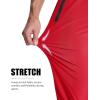 imageMAGCOMSEN Mens Lightweight Hiking Pants Quick Dry Running Pants with Zipper Pockets Open Bottom Sweatpants WorkoutTomato Red