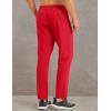 imageMAGCOMSEN Mens Lightweight Hiking Pants Quick Dry Running Pants with Zipper Pockets Open Bottom Sweatpants WorkoutTomato Red