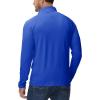 imageMAGCOMSEN Mens Quarter Zip Pullover Long Sleeve Sweatshirts Fleece Lined Golf Pullover Thermal Gym Workout TopsBlue