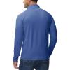 imageMAGCOMSEN Mens Quarter Zip Pullover Long Sleeve Sweatshirts Fleece Lined Golf Pullover Thermal Gym Workout TopsBlue Grey