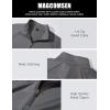 imageMAGCOMSEN Mens Quarter Zip Pullover Long Sleeve Sweatshirts Fleece Lined Golf Pullover Thermal Gym Workout TopsDark Grey