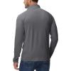 imageMAGCOMSEN Mens Quarter Zip Pullover Long Sleeve Sweatshirts Fleece Lined Golf Pullover Thermal Gym Workout TopsDark Grey
