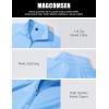 imageMAGCOMSEN Mens Quarter Zip Pullover Long Sleeve Sweatshirts Fleece Lined Golf Pullover Thermal Gym Workout TopsLight Blue