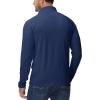 imageMAGCOMSEN Mens Quarter Zip Pullover Long Sleeve Sweatshirts Fleece Lined Golf Pullover Thermal Gym Workout TopsNavy