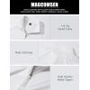 imageMAGCOMSEN Mens Quarter Zip Pullover Long Sleeve Sweatshirts Fleece Lined Golf Pullover Thermal Gym Workout TopsWhite