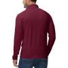 imageMAGCOMSEN Mens Quarter Zip Pullover Long Sleeve Sweatshirts Fleece Lined Golf Pullover Thermal Gym Workout TopsWine Red