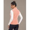 imageMAGCOMSEN Womens Fleece Vest Outerwear Sleeveless Lightweight Zip Jackets Warm Soft Vests with Zipper PocketsApricot