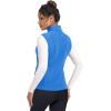 imageMAGCOMSEN Womens Fleece Vest Outerwear Sleeveless Lightweight Zip Jackets Warm Soft Vests with Zipper PocketsAzure Blue