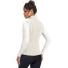 imageMAGCOMSEN Womens Fleece Vest Outerwear Sleeveless Lightweight Zip Jackets Warm Soft Vests with Zipper PocketsBeige