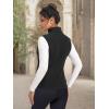 imageMAGCOMSEN Womens Fleece Vest Outerwear Sleeveless Lightweight Zip Jackets Warm Soft Vests with Zipper PocketsBlack