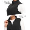 imageMAGCOMSEN Womens Fleece Vest Outerwear Sleeveless Lightweight Zip Jackets Warm Soft Vests with Zipper PocketsBlack
