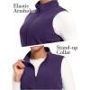imageMAGCOMSEN Womens Fleece Vest Outerwear Sleeveless Lightweight Zip Jackets Warm Soft Vests with Zipper PocketsDark Purple