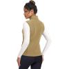 imageMAGCOMSEN Womens Fleece Vest Outerwear Sleeveless Lightweight Zip Jackets Warm Soft Vests with Zipper PocketsKhaki