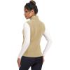 imageMAGCOMSEN Womens Fleece Vest Outerwear Sleeveless Lightweight Zip Jackets Warm Soft Vests with Zipper PocketsLight Khaki