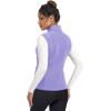 imageMAGCOMSEN Womens Fleece Vest Outerwear Sleeveless Lightweight Zip Jackets Warm Soft Vests with Zipper PocketsLight Purple