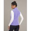 imageMAGCOMSEN Womens Fleece Vest Outerwear Sleeveless Lightweight Zip Jackets Warm Soft Vests with Zipper PocketsLight Purple