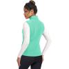 imageMAGCOMSEN Womens Fleece Vest Outerwear Sleeveless Lightweight Zip Jackets Warm Soft Vests with Zipper PocketsMint Green