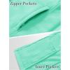 imageMAGCOMSEN Womens Fleece Vest Outerwear Sleeveless Lightweight Zip Jackets Warm Soft Vests with Zipper PocketsMint Green