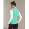 imageMAGCOMSEN Womens Fleece Vest Outerwear Sleeveless Lightweight Zip Jackets Warm Soft Vests with Zipper PocketsMint Green