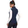 imageMAGCOMSEN Womens Fleece Vest Outerwear Sleeveless Lightweight Zip Jackets Warm Soft Vests with Zipper PocketsNavy