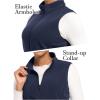 imageMAGCOMSEN Womens Fleece Vest Outerwear Sleeveless Lightweight Zip Jackets Warm Soft Vests with Zipper PocketsNavy