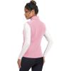imageMAGCOMSEN Womens Fleece Vest Outerwear Sleeveless Lightweight Zip Jackets Warm Soft Vests with Zipper PocketsPink