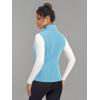 imageMAGCOMSEN Womens Fleece Vest Outerwear Sleeveless Lightweight Zip Jackets Warm Soft Vests with Zipper PocketsWater Blue