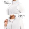 imageMAGCOMSEN Womens Fleece Vest Outerwear Sleeveless Lightweight Zip Jackets Warm Soft Vests with Zipper PocketsWhite