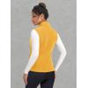 imageMAGCOMSEN Womens Fleece Vest Outerwear Sleeveless Lightweight Zip Jackets Warm Soft Vests with Zipper PocketsYellow
